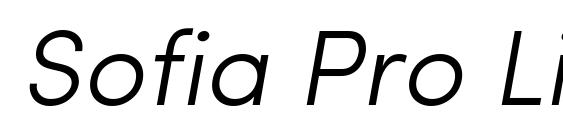шрифт Sofia Pro Light Italic, бесплатный шрифт Sofia Pro Light Italic, предварительный просмотр шрифта Sofia Pro Light Italic