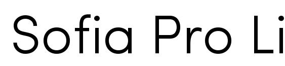 шрифт Sofia Pro Light, бесплатный шрифт Sofia Pro Light, предварительный просмотр шрифта Sofia Pro Light
