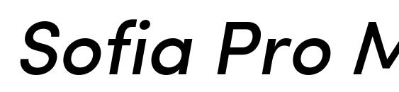 Sofia Pro Medium Italic Font