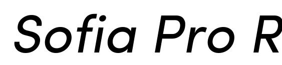 Sofia Pro Regular Italic Font