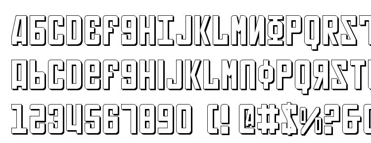 glyphs Soviet 3D font, сharacters Soviet 3D font, symbols Soviet 3D font, character map Soviet 3D font, preview Soviet 3D font, abc Soviet 3D font, Soviet 3D font