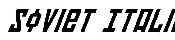 шрифт Soviet Italic, бесплатный шрифт Soviet Italic, предварительный просмотр шрифта Soviet Italic