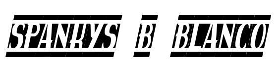 spankys b blanco italico font, free spankys b blanco italico font, preview spankys b blanco italico font
