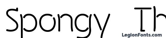Spongy Thinsville font, free Spongy Thinsville font, preview Spongy Thinsville font