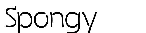 шрифт Spongy, бесплатный шрифт Spongy, предварительный просмотр шрифта Spongy