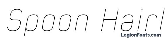 Spoon Hairline Italic Font