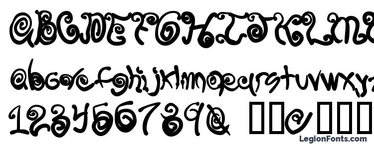 glyphs Spurly Curly font, сharacters Spurly Curly font, symbols Spurly Curly font, character map Spurly Curly font, preview Spurly Curly font, abc Spurly Curly font, Spurly Curly font