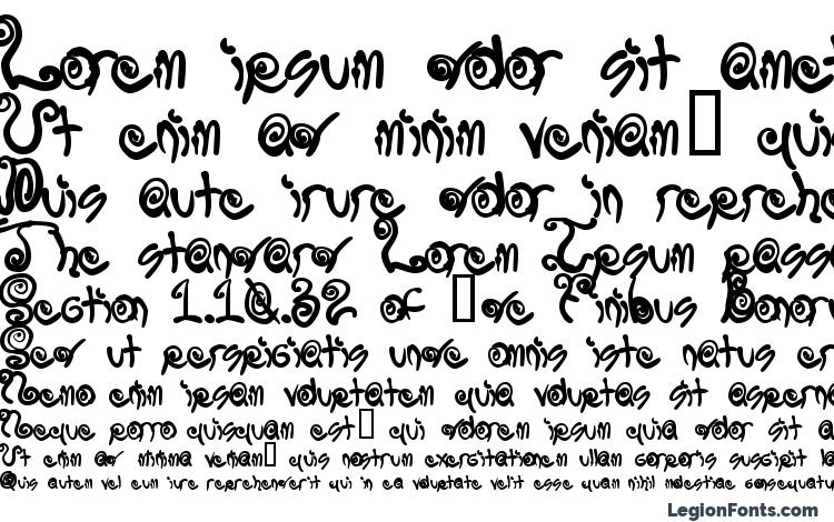 specimens Spurly Curly font, sample Spurly Curly font, an example of writing Spurly Curly font, review Spurly Curly font, preview Spurly Curly font, Spurly Curly font