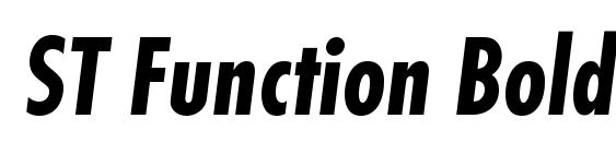 ST Function Bold Condensed Italic Font