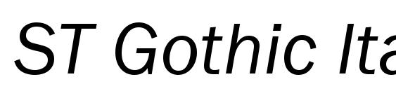 ST Gothic Italic font, free ST Gothic Italic font, preview ST Gothic Italic font