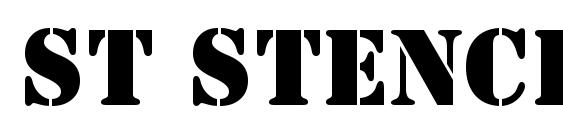 ST Stencil Font