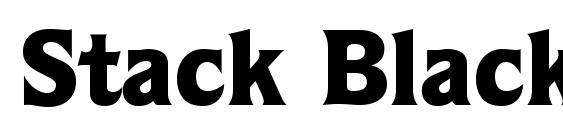 Шрифт Stack Black SSi Black