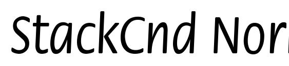 StackCnd Normal Font