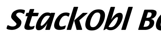 StackObl Bold font, free StackObl Bold font, preview StackObl Bold font