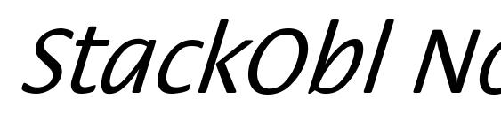 StackObl Normal font, free StackObl Normal font, preview StackObl Normal font