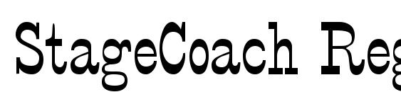 StageCoach Regular font, free StageCoach Regular font, preview StageCoach Regular font