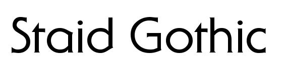 шрифт Staid Gothic Regular, бесплатный шрифт Staid Gothic Regular, предварительный просмотр шрифта Staid Gothic Regular