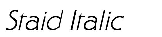 Шрифт Staid Italic