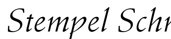 Stempel Schneidler LT Italic Font