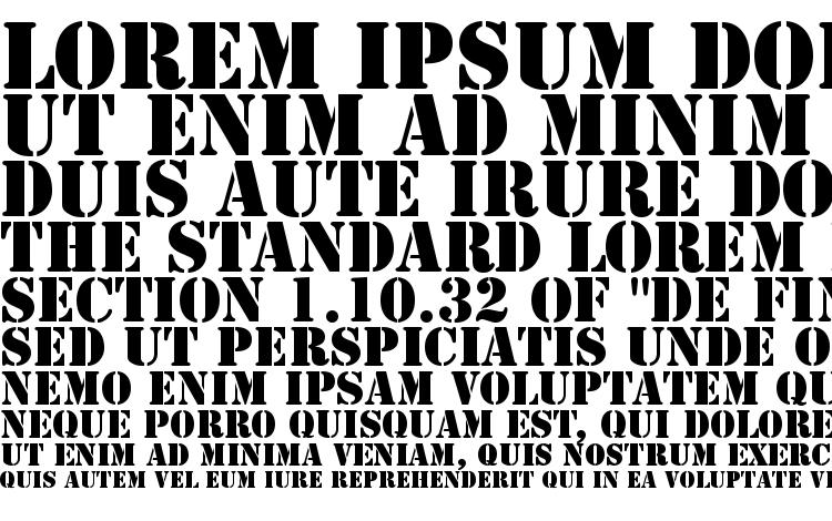 specimens Stencil LT font, sample Stencil LT font, an example of writing Stencil LT font, review Stencil LT font, preview Stencil LT font, Stencil LT font