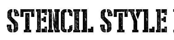 шрифт Stencil Style New, бесплатный шрифт Stencil Style New, предварительный просмотр шрифта Stencil Style New