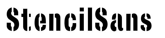 шрифт StencilSans Regular, бесплатный шрифт StencilSans Regular, предварительный просмотр шрифта StencilSans Regular