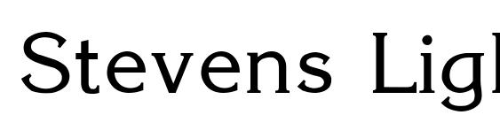 Stevens Light font, free Stevens Light font, preview Stevens Light font