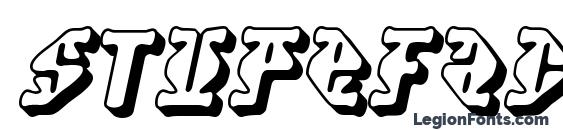 Stupefaction 3D font, free Stupefaction 3D font, preview Stupefaction 3D font
