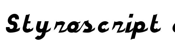 Styroscript connected Font