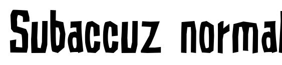 Subaccuz normal font, free Subaccuz normal font, preview Subaccuz normal font