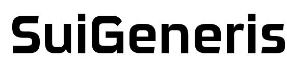 SuiGenerisCdRg Regular Font