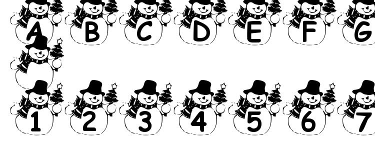 глифы шрифта Summers snowman, символы шрифта Summers snowman, символьная карта шрифта Summers snowman, предварительный просмотр шрифта Summers snowman, алфавит шрифта Summers snowman, шрифт Summers snowman