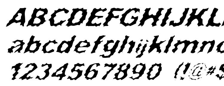 glyphs Surf Punx Italic font, сharacters Surf Punx Italic font, symbols Surf Punx Italic font, character map Surf Punx Italic font, preview Surf Punx Italic font, abc Surf Punx Italic font, Surf Punx Italic font