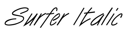 Surfer Italic font, free Surfer Italic font, preview Surfer Italic font