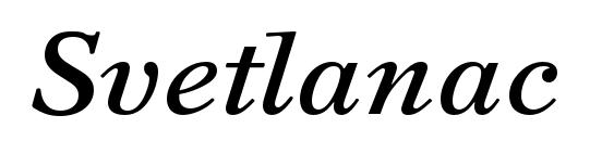 Svetlanac bolditalic Font