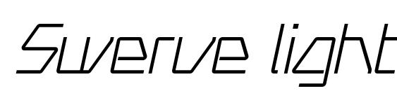 Swerve lightitalic Font