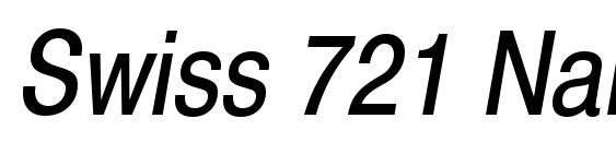 Swiss 721 Narrow Oblique SWA Font