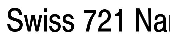 Swiss 721 Narrow SWA Font