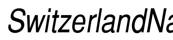 SwitzerlandNarrow Italic Font