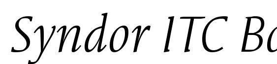 Syndor ITC Book Italic Font