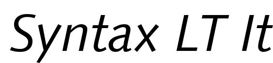 Syntax LT Italic font, free Syntax LT Italic font, preview Syntax LT Italic font