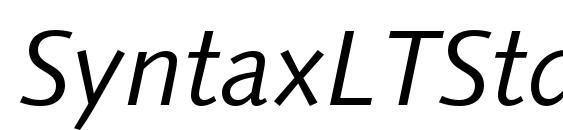 SyntaxLTStd Italic font, free SyntaxLTStd Italic font, preview SyntaxLTStd Italic font