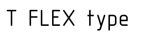 T FLEX type B Font
