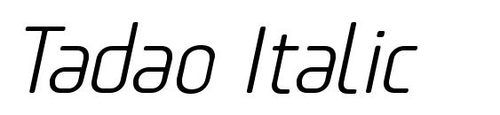 Tadao Italic Font