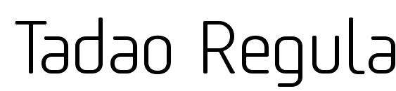 Tadao Regular font, free Tadao Regular font, preview Tadao Regular font