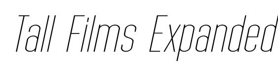 Tall Films Expanded Oblique font, free Tall Films Expanded Oblique font, preview Tall Films Expanded Oblique font