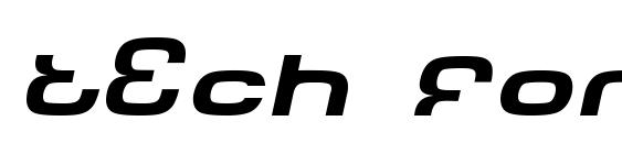 Tech font wide italic Font