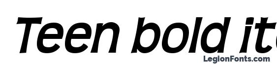 Teen bold italic font, free Teen bold italic font, preview Teen bold italic font