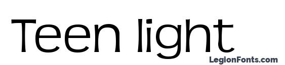 Teen light font, free Teen light font, preview Teen light font