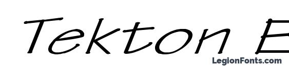 Tekton Ex Italic font, free Tekton Ex Italic font, preview Tekton Ex Italic font